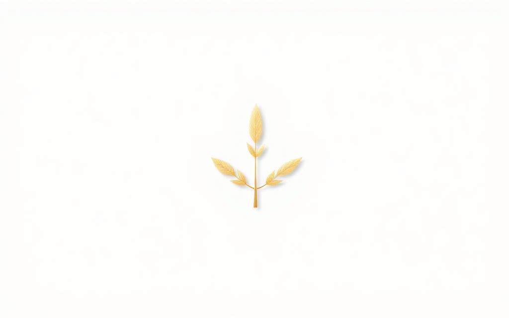 Símbolo de ramo dourado representando o plano Essencial
